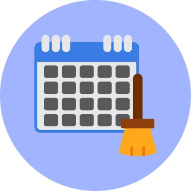 Bir takvim simgesinin vektör illüstrasyonu