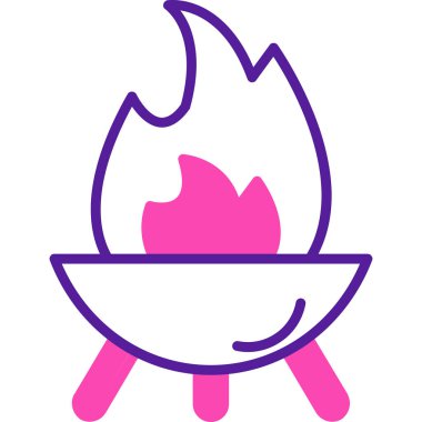 Ateş simgesi, vektör çizimi