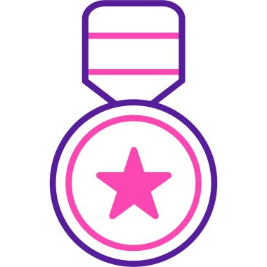 Madalya. Web simgesi basit illüstrasyon