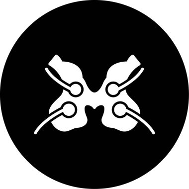 İnsan kulağının simge vektör illüstrasyonu