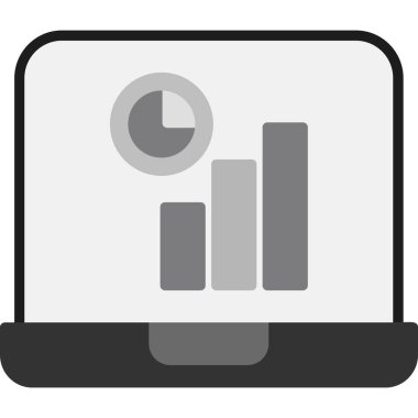 veri analizi düz vektör simgesi