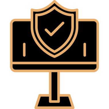 kalkan ikon vektör illüstrasyonu