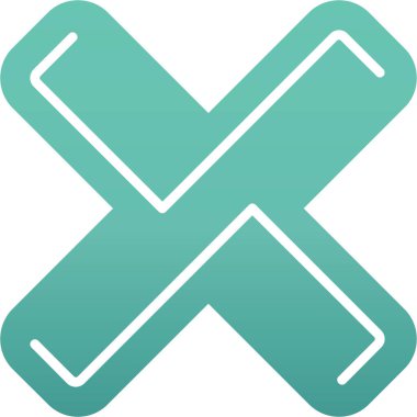 Bir çapraz işaretin vektör illüstrasyonu