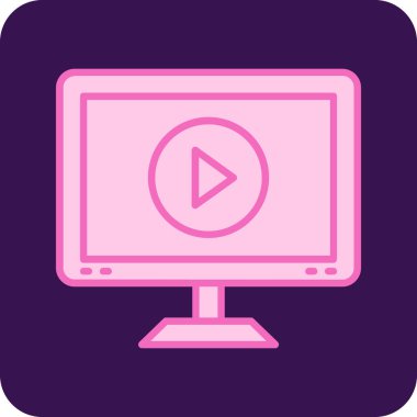 Bilgisayar. Web simgesi basit illüstrasyon