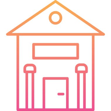 Modern yapı simgesinin vektör illüstrasyonu