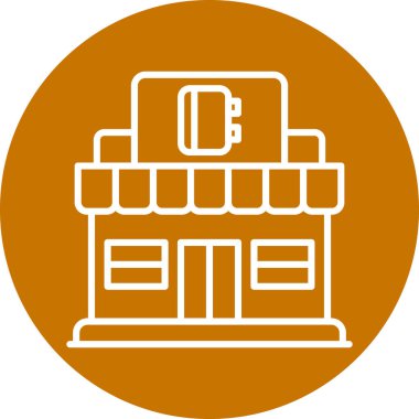 Mağaza. Web simgesi basit illüstrasyon