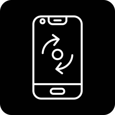 ok simgesi olan cep telefonu, basit biçim