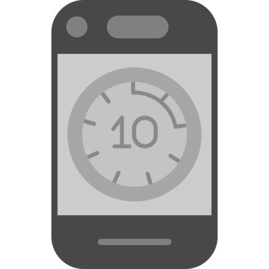 Akıllı saat simgesi. vektör biçimi düz tasarım simgesi yuvarlak açılı ve gri