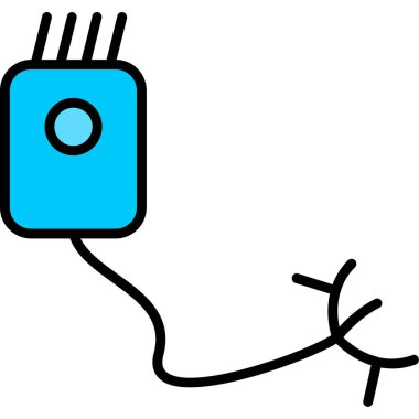 usb buji simgesi renk dış hat vektörü