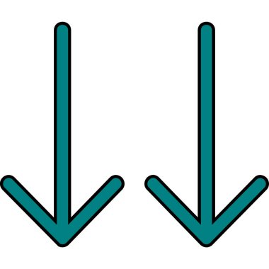 ok vektör simgesi. biçim ince çizgi simgesi, mavi renk, beyaz arkaplan.