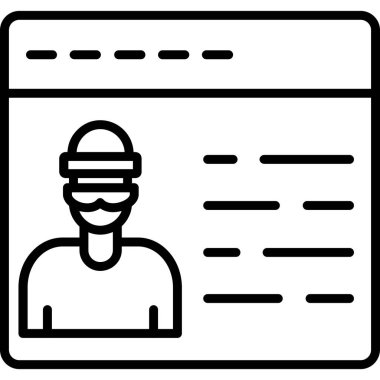 ID kart simgesi vektör illüstrasyonu