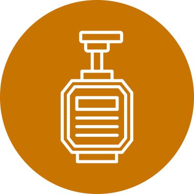 Modern b 'nin vektör illüstrasyonu şişe simgesinden yoksun