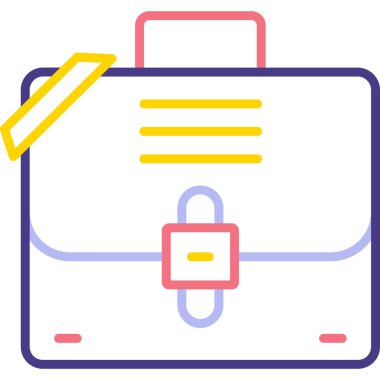 Evrak çantası simgesinin vektör illüstrasyonu