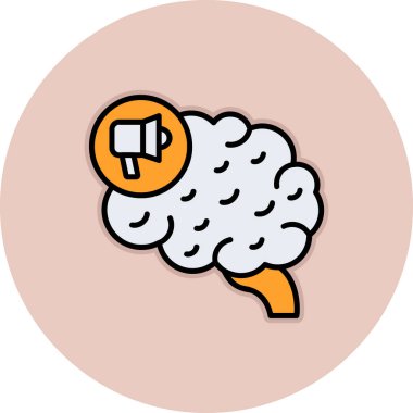 İnsan fikri olan bir beyin.