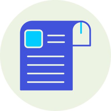 Belge. Web simgesi basit illüstrasyon