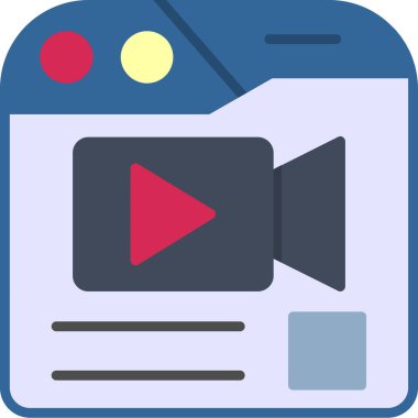 video simgesi vektör illüstrasyonu
