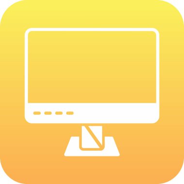 bilgisayar ekranı simgesi, basit vektör illüstrasyonu