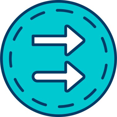 Yön ok simgesi. Web için ok simgesi vektörünün özet çizimi