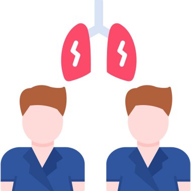 Akciğer ciğeri ikonu. Web için basit akciğer organ vektör simgeleri çizimi