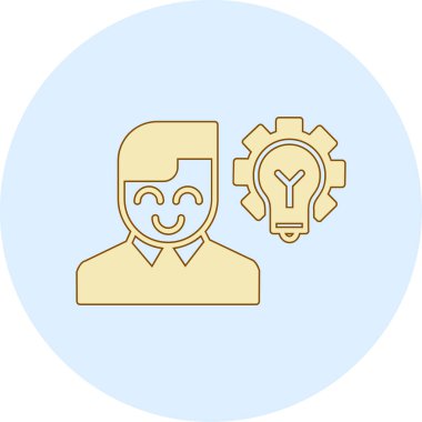 İş fikri. Web simgesi basit illüstrasyon