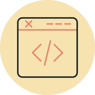 Tarayıcı. Web simgesi basit illüstrasyon