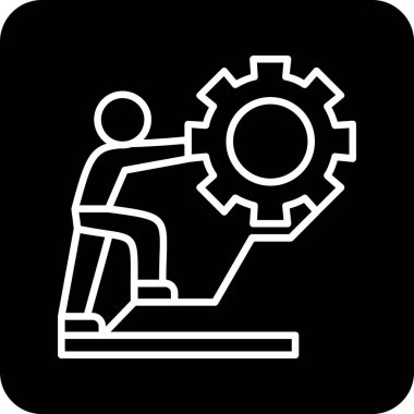 vektör içinde iş yönetimi düz simgesi