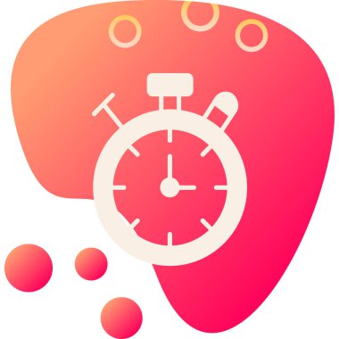 Saat modern simgesi, vektör illüstrasyonu