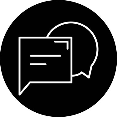 Sohbet simgesinin vektör illüstrasyonu