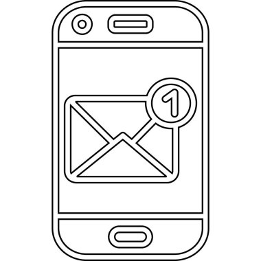 e- posta simgesi simgesi olan akıllı telefon