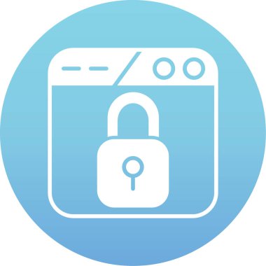 Kilit. Web simgesi basit illüstrasyon