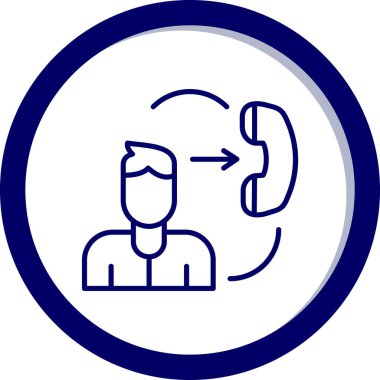 Müşteri servisi. Basit bir çizim. Web simgesi