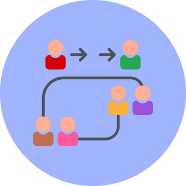 İş adamları, takım çalışmasının vektör çizimi