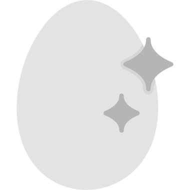 Paskalya yumurtası ikonu. Ağ için yumurta vektör simgelerinin basit çizimi