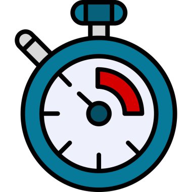 Kronometre simgesi, vektör illüstrasyonu