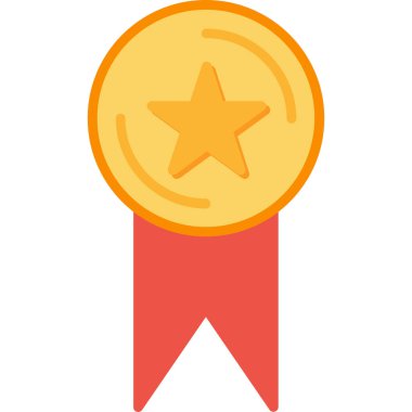 ödül madalyası vektör düz simgesi