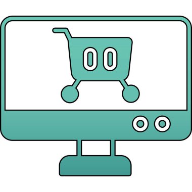 Alışveriş arabası. Web simgesi