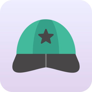 Yıldız simgesi olan bir şapkanın vektör illüstrasyonu