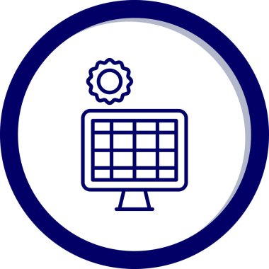 Bilgisayar ekranı. Web simgesi