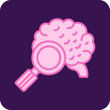 İnsan beyni. Web simgesi basit illüstrasyon