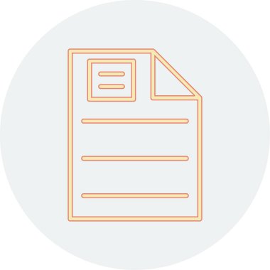 dosya dizin simgesi. Web için basit belge vektör simgeleri çizimi