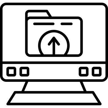 Tarayıcı dizüstü internet simgesi ana hat biçiminde