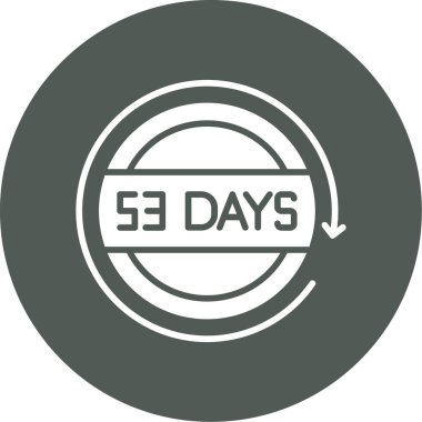 5 gün kalan simge, 36 gün süren ikon, vektör resmi tasarımı.