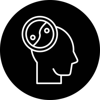 Bir insan yüzü simgesinin vektör illüstrasyonu