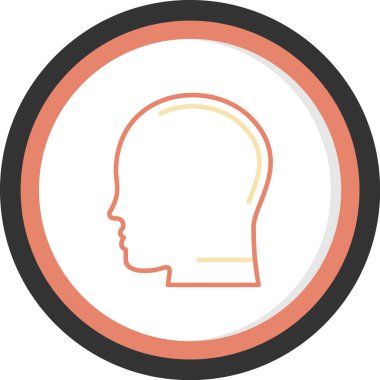 baş simge, vektör illüstrasyonu