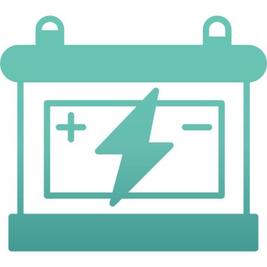 elektrik enerjisi pil simgesi ana hat biçiminde