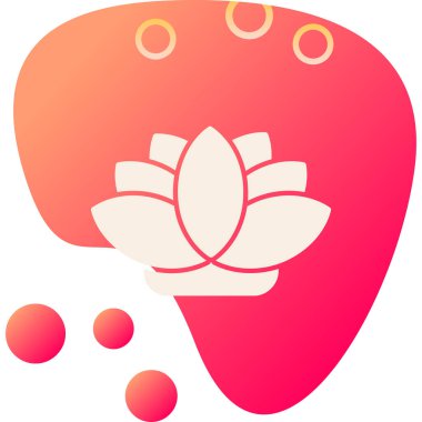 Nilüfer çiçeği ikonu vektör illüstrasyonu