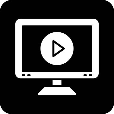 Bilgisayar ekranı. Web simgesi vektör illüstrasyonu