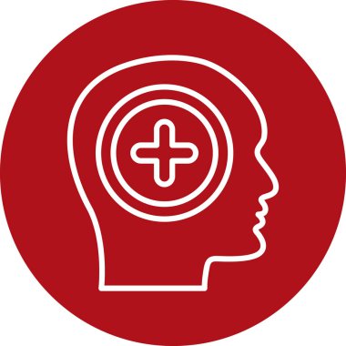 beyin ikonu vektör illüstrasyonu