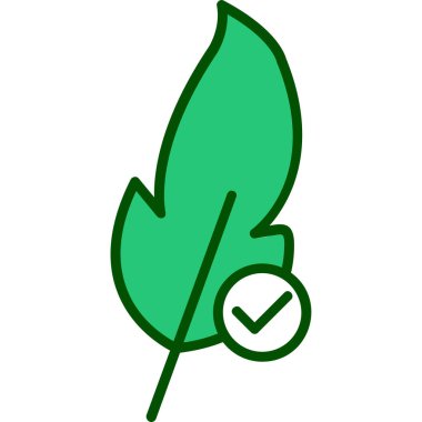 Yaprak ikonu vektör illüstrasyonu