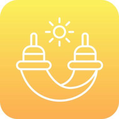 Sarı çiçek simgesinin vektör illüstrasyonu